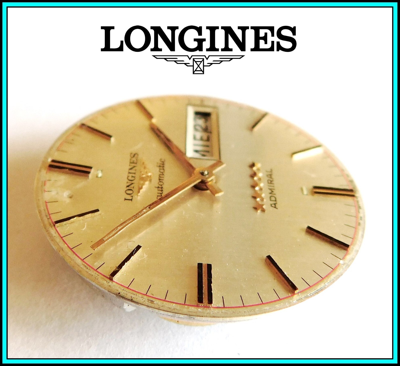 LONGINES ADMIRAL AUTOMATIC Watch, Cal. 507 Day-Date 17 Jewels – WORKING