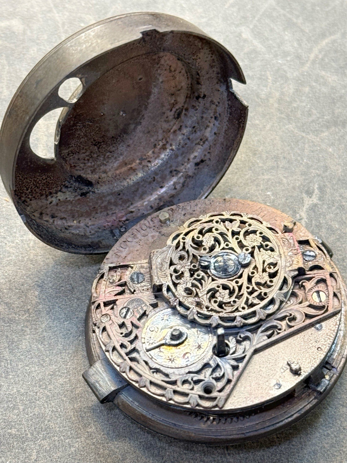 Antique Markwick London Verge Fusee Pocket Watch Movement & Dial Repair