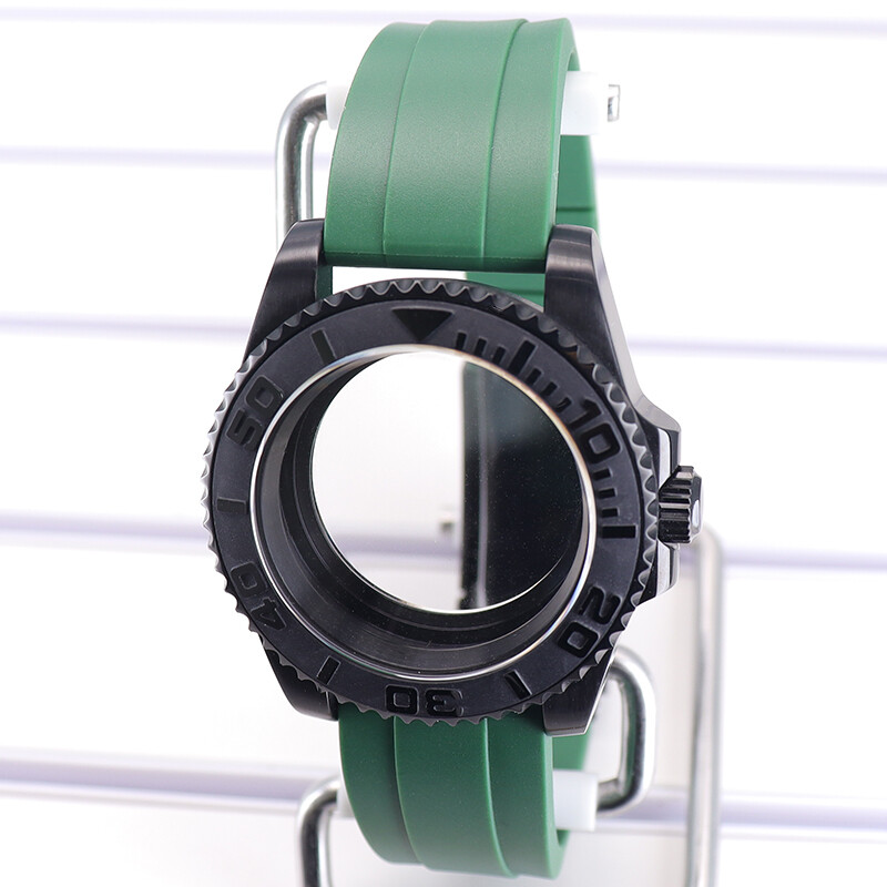 40mm Raised Markings Watch Case+Strap For Seiko Nh35NH36 Eta2824 Direction Bezel