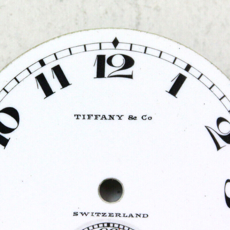 Tiffany & Co. 6/0 Size White Enamel Single Sunk Swiss Watch Dial
