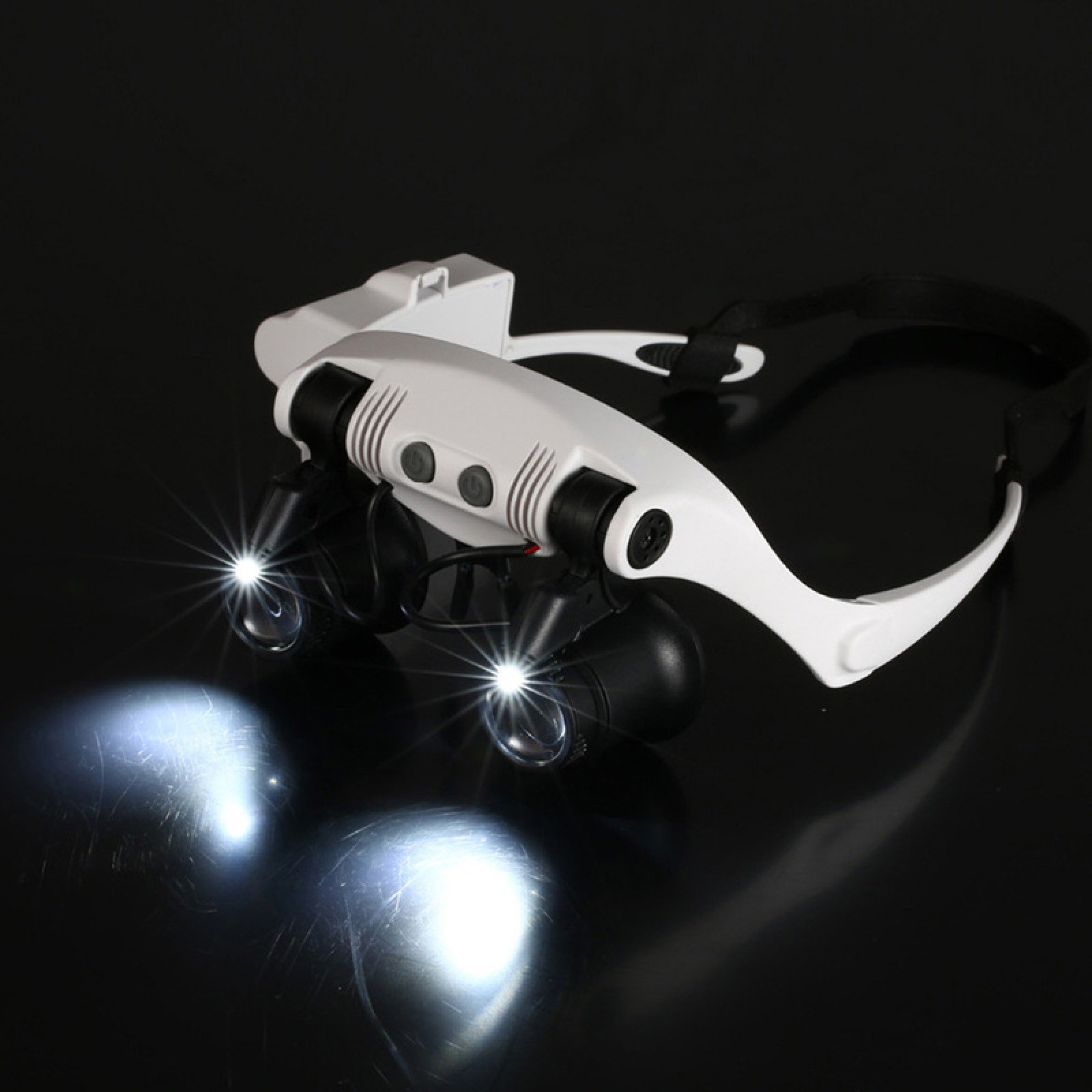 Durable 10x 15x 20x 25x LED Head Magnifying Glass Jewelry Watch Repair Magnifier