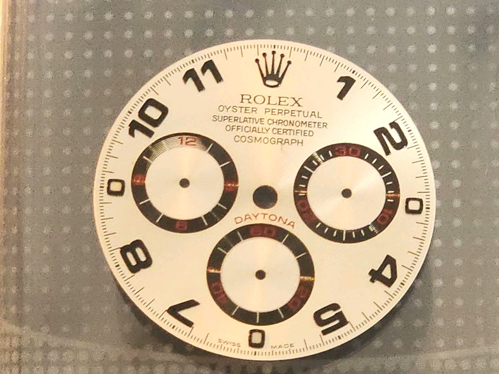 Rolex Daytona GENUINE Racing Dial 116520 116509 116506 4130 Includes Red Hands