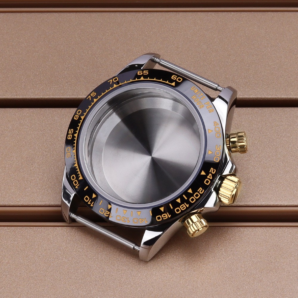 With Sapphire Crystal 39mm Men’s Watch Case Chronograph For VK63 Movement 10ATM