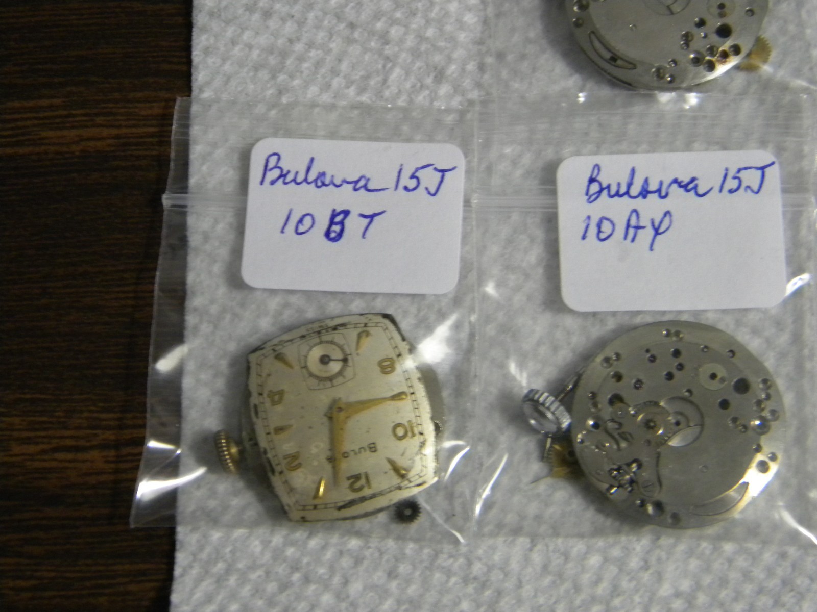Lot Bulova Movements 10BT 10AX 10AK 11ACC 8BA 8AC 8AE 8AH & Partials for Parts