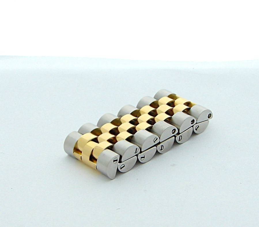 ROLEX STAINLESS & 18K GOLD JUBILEE LINK RING 15.5 MM ORIGINAL