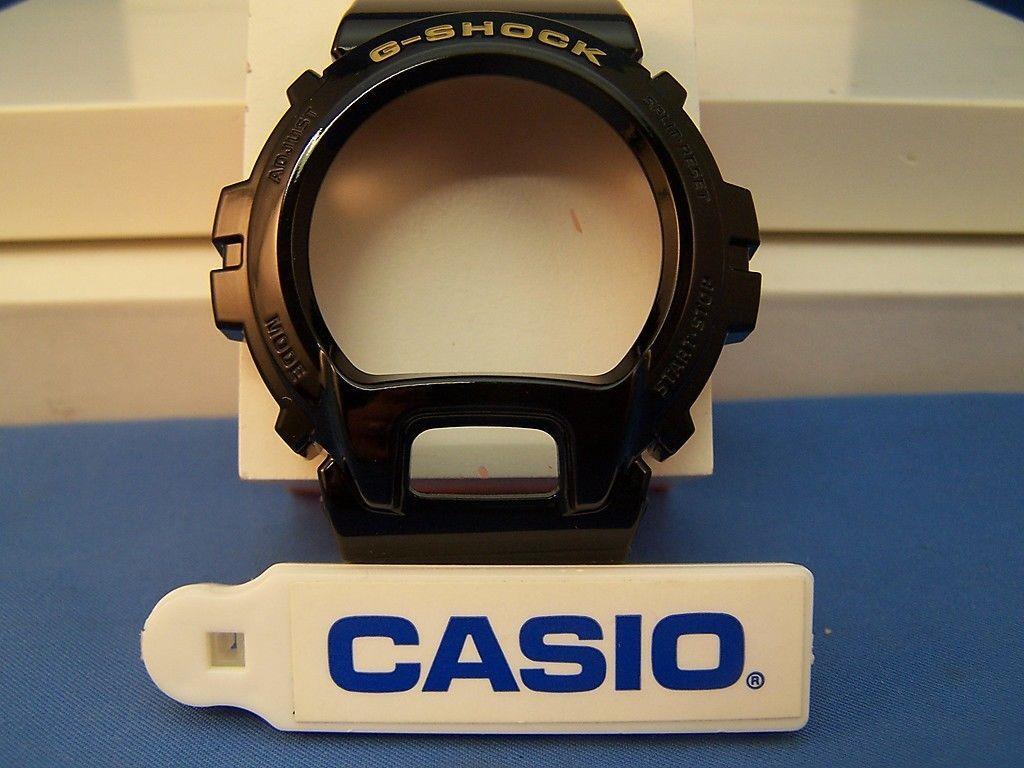 Casio Watch Parts DW-6900 CB-1 Bezel / Shell G-Shock Gloss black Gold Lettering.