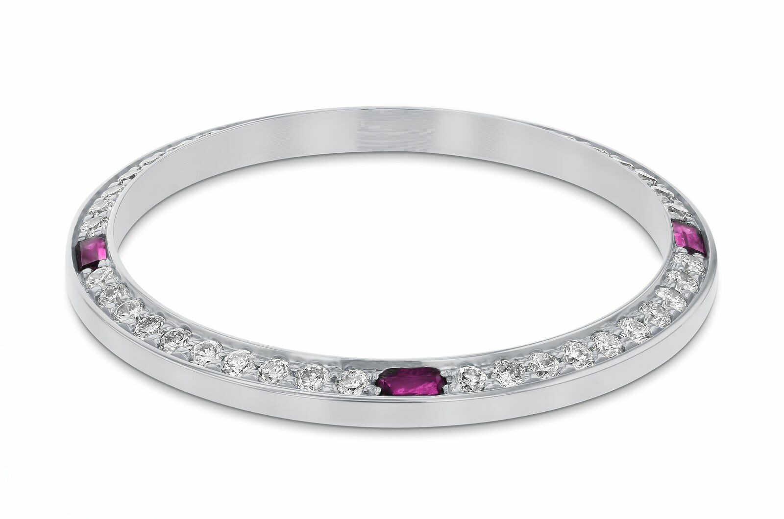 1CT BEAD NATURAL DIAMOND BEZEL FOR ROLEX 31MM 4 CORNER RUBIES WG 78159 78279