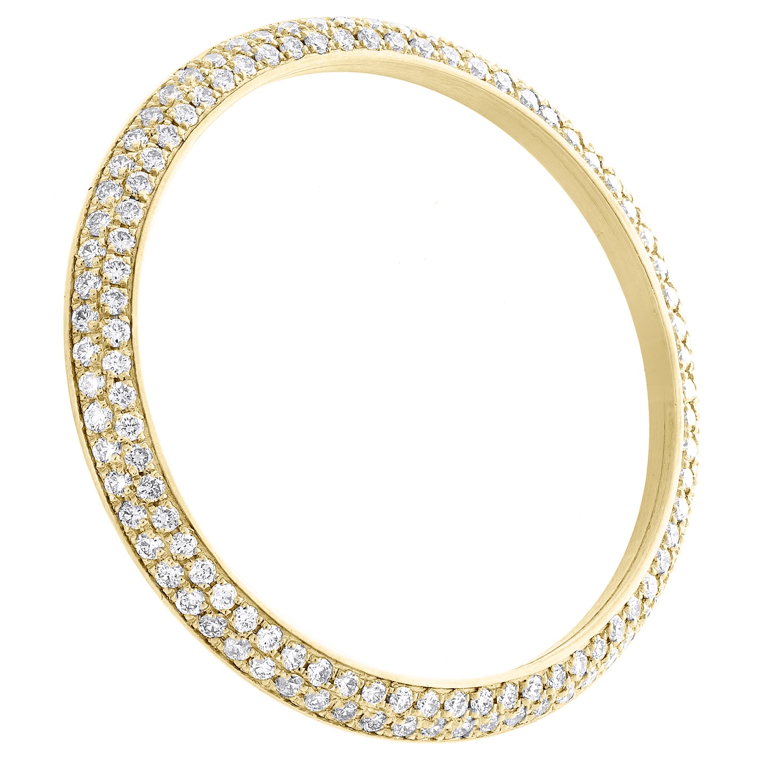 10K Yellow Gold Custom Diamond Domed Bezel For Rolex Day-Date 36mm Watch 1.50 CT