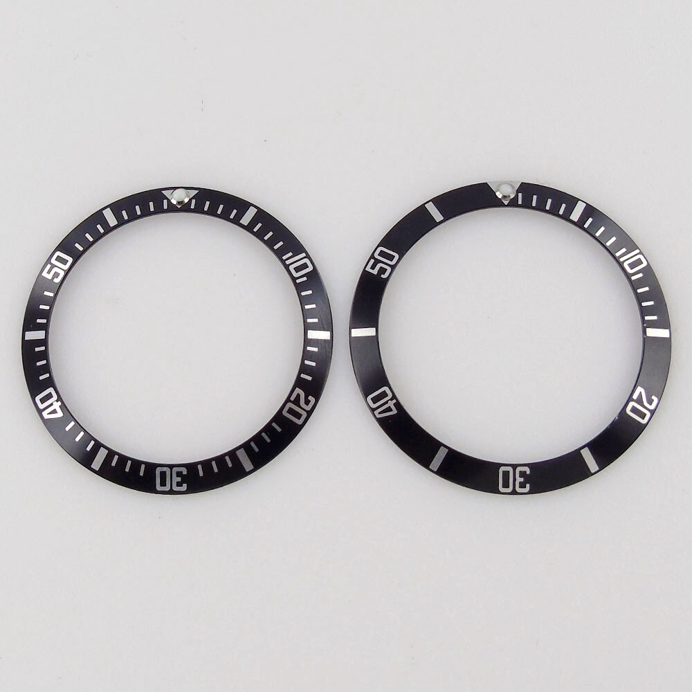 38mm*30.6mm Alloy Watch Bezel Insert Ring Black Spare Part Fit for 40mm SUB Case