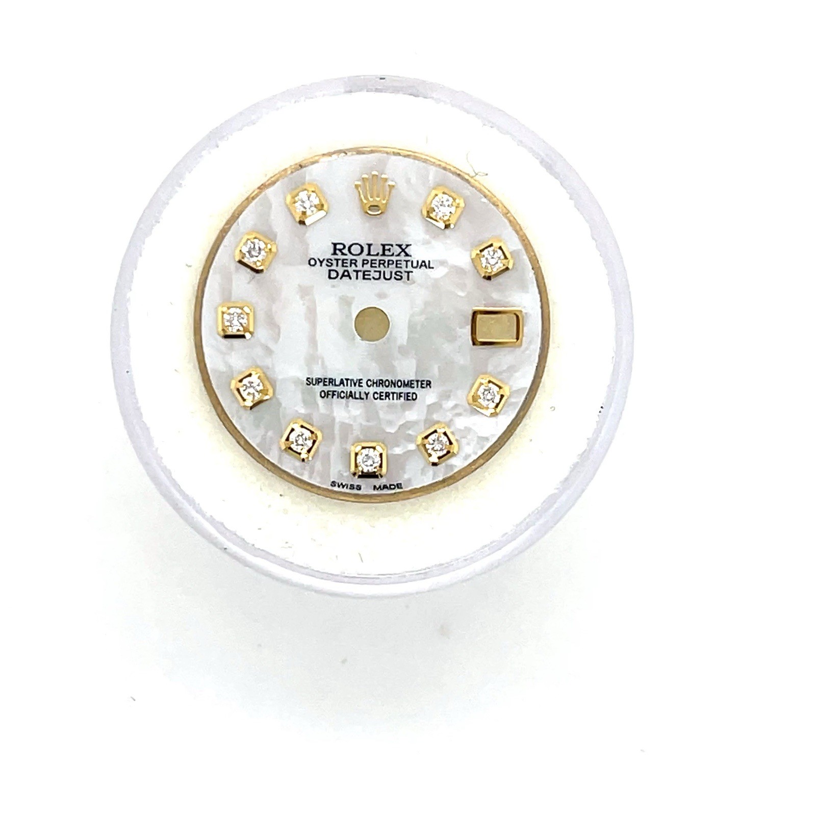 Rolex 26mm Custom mother of pearl Dial Natural Diamond for Date Just /Date MOP