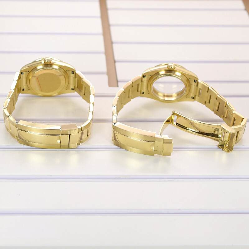 SUB Golden color 36/40mm Steel Watch Cases presidential strap For seiko nh35 36