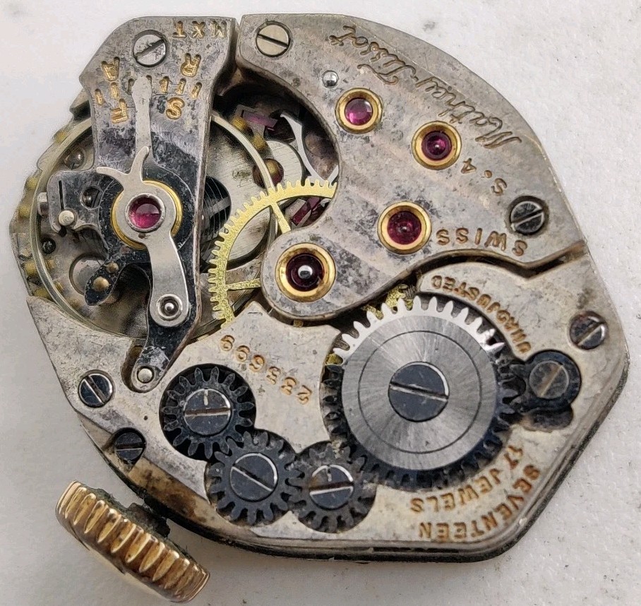 Vintage Mathey-Tissot Cyma Cal. 384K 17 jewel watch movement Running