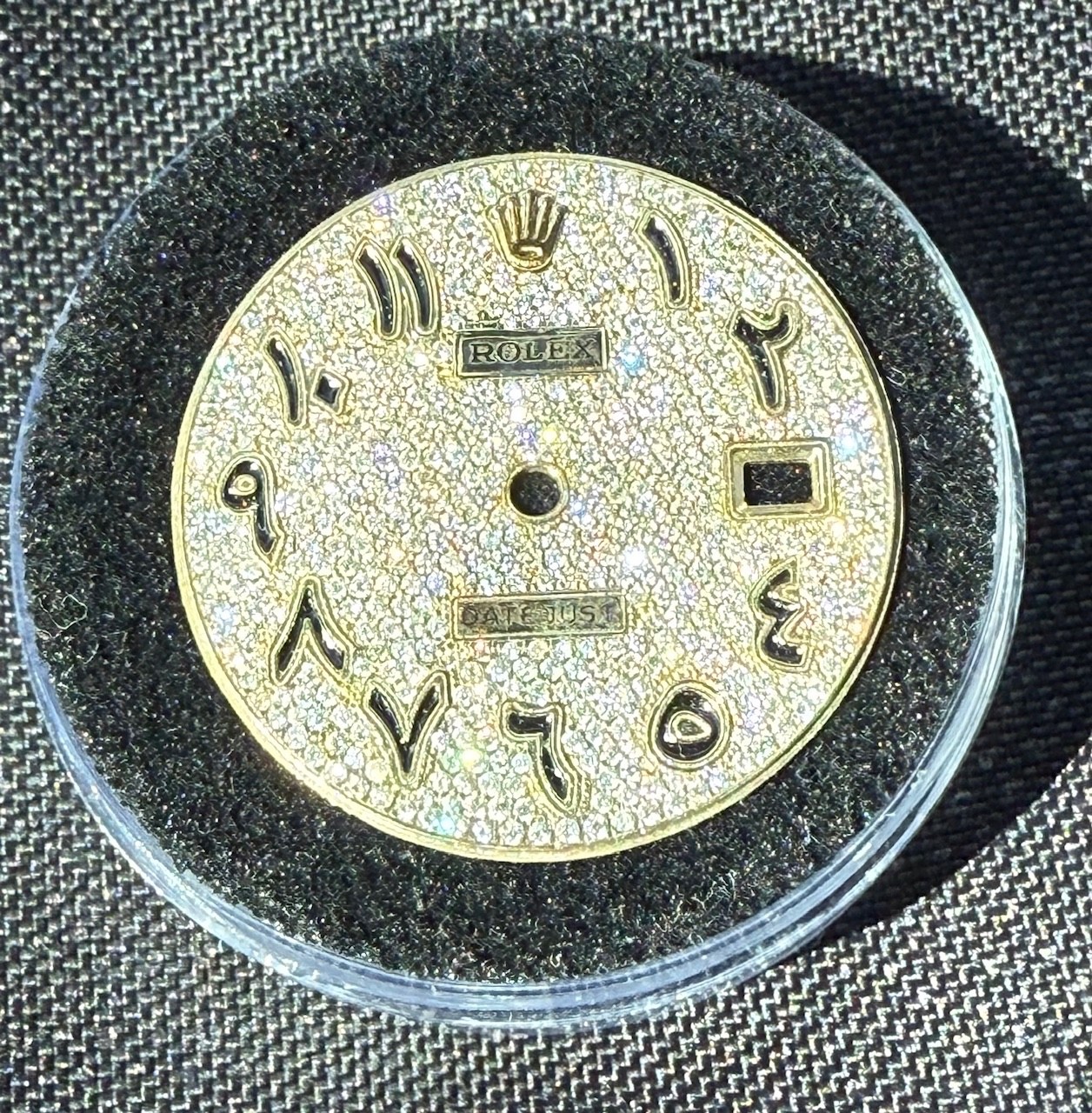 Rare Rolex Datejust Diamond Dial 41mm Arabic Dial Black Markers Pave