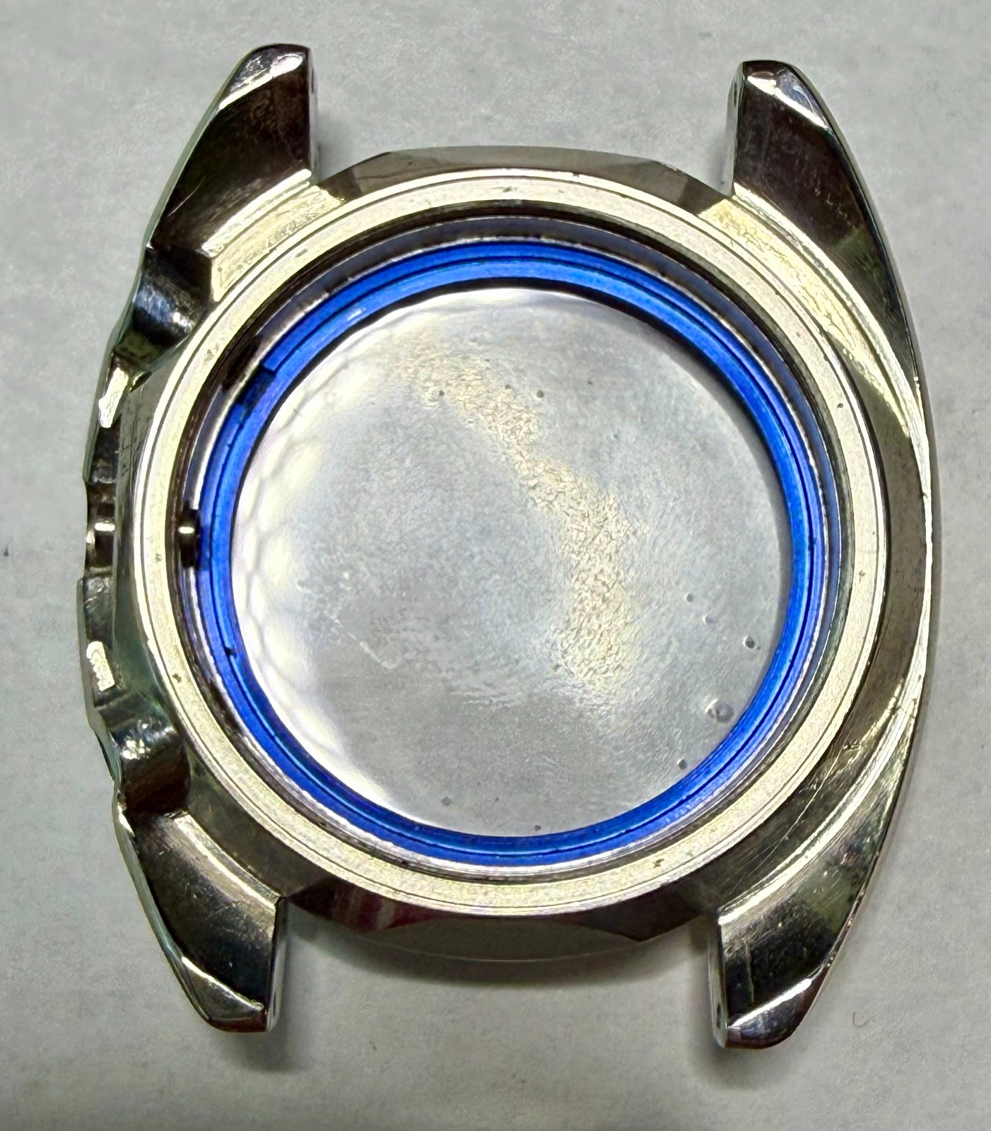 Seiko 6139 6012 Watch case, bezel, crystal, blue inner ring Parts, Repair