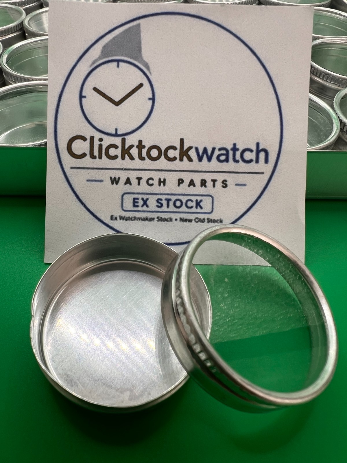 Watchmaker Aluminium Parts Storage Box 20 Clear Top Tins Watch Repair NOS