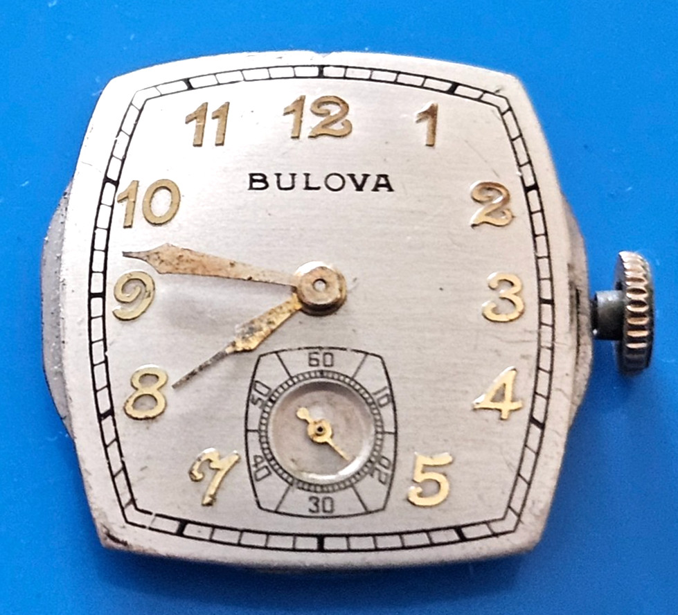 BULOVA 7AK 17J Watch Movement (REMOVED FROM GOLD CASE/BALANCE RUNS) lot26