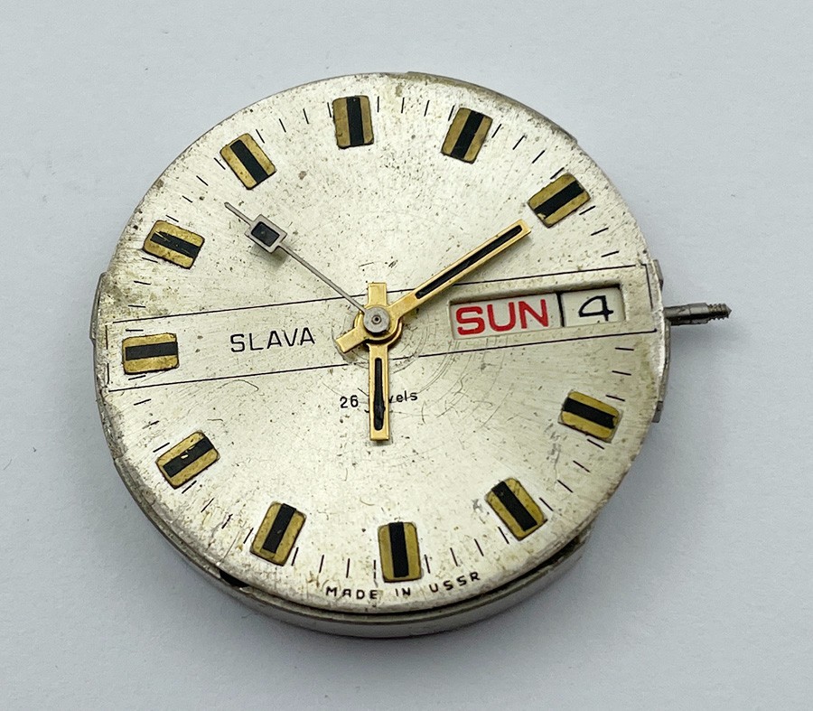 SLAVA 2428 MOVEMENT FOR MEN’S WRISTWATCH 100% working A932