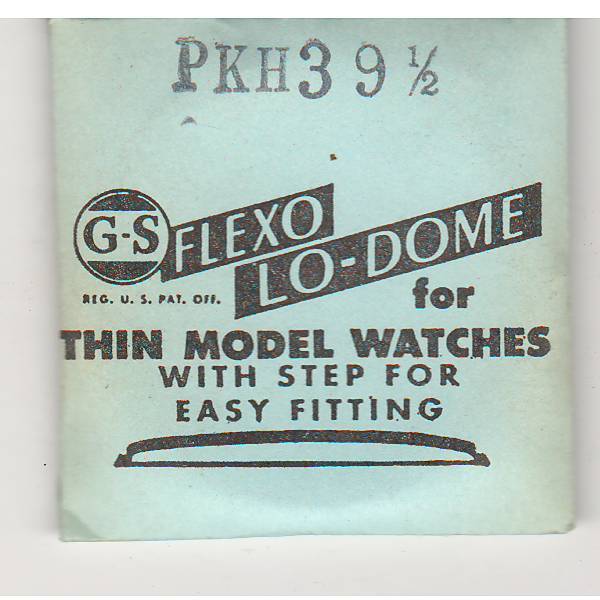 G S PKH Flexo Low-Dome Crystals For Pocket Watch 37.7mm-53.3mm NOS