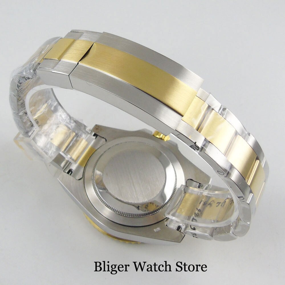 40mm Two Tone Gold Watch Case fit NH35A NH36A NH34A ETA 2824 MIYOTA 8215 PT5000