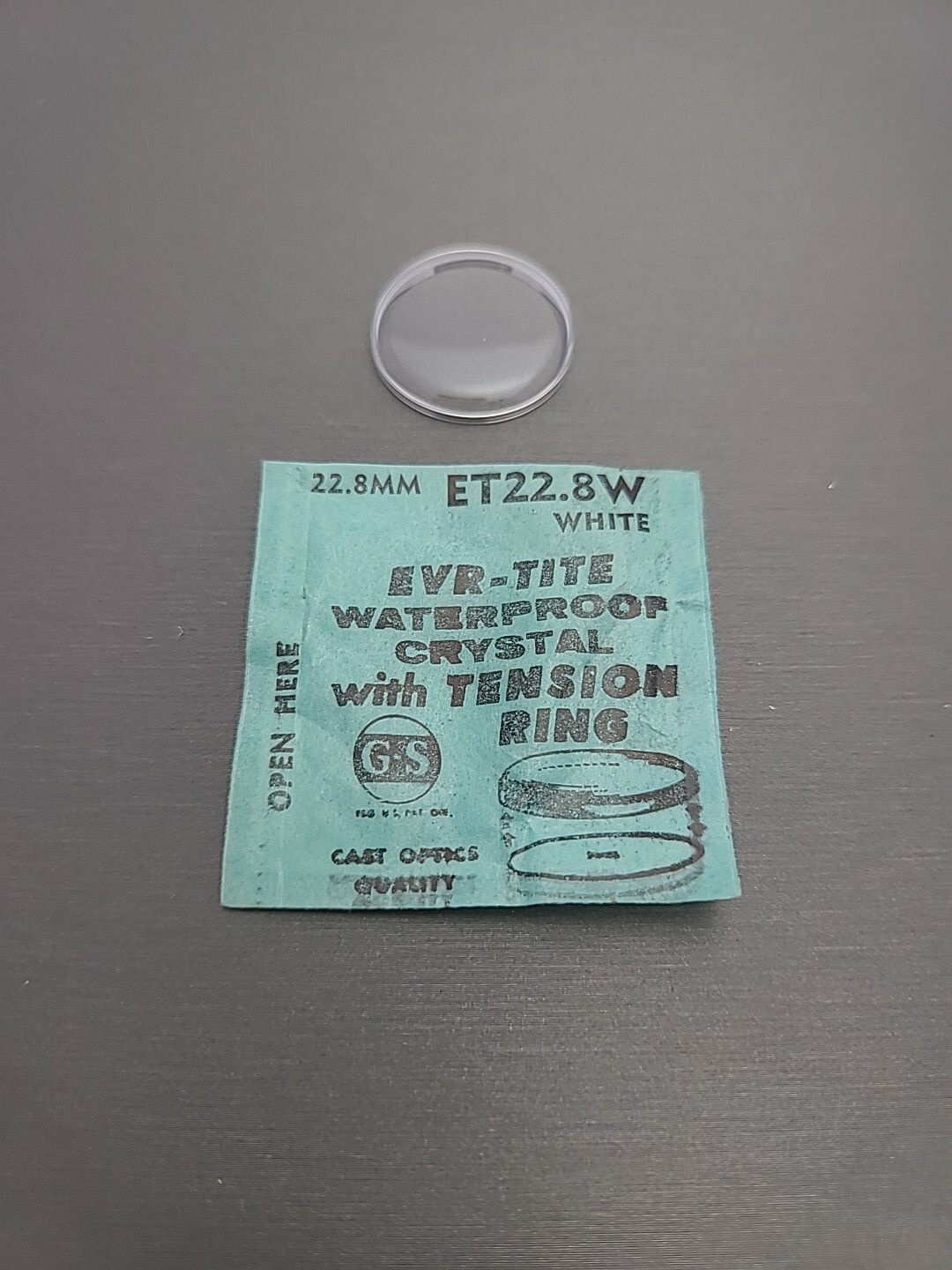 22.1mm-24.9mm ET / W Watch Parts Acrylic Glass Clear Dome