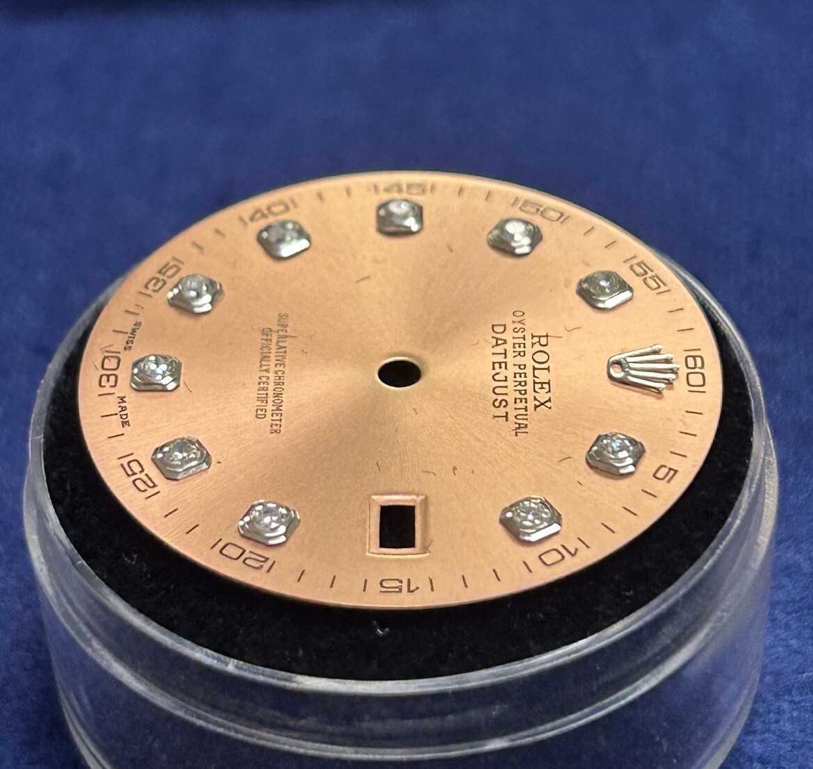 Rolex Mens Datejust II Custom Salmon Diamond Dial For Models 116334 & 116300