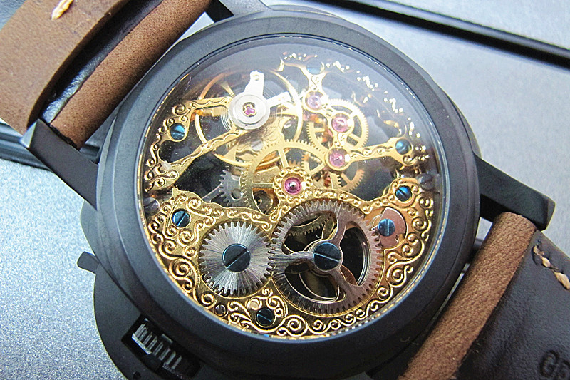 Rose Golden Hollow 17 Jewels 6497 Hand Winding Watch Wristwatch Movement