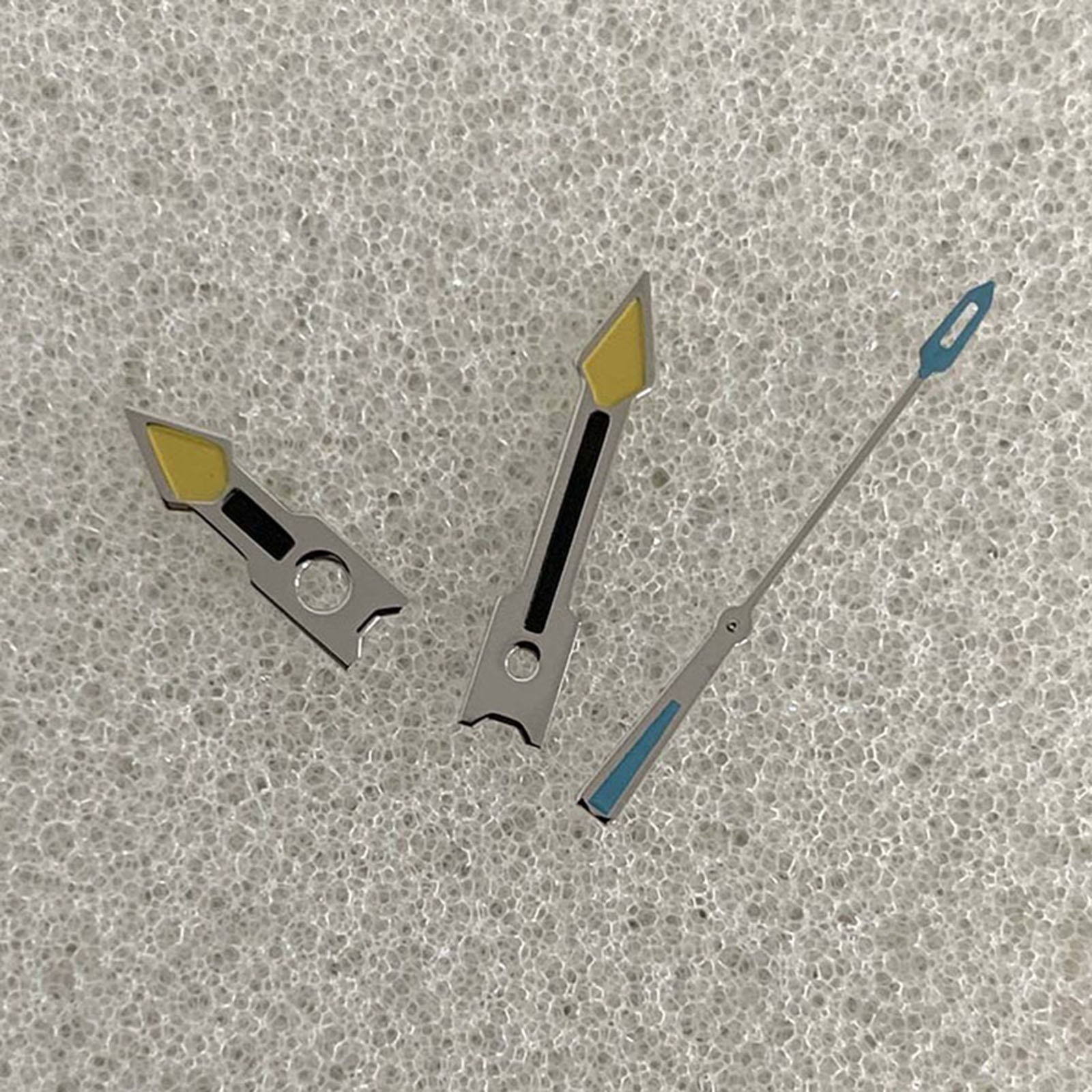 Silver Edge Black Yellow Blue Watch Hands for Japan NH35/NH36/4R/7S Movement