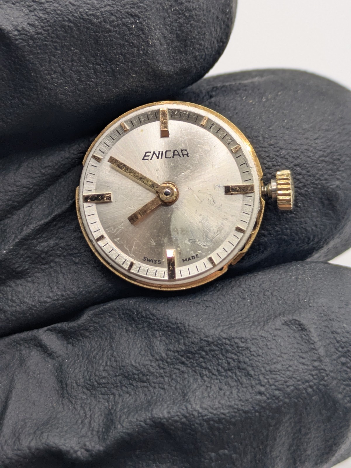 Enicar 25 Jewels Swiss Manual Wind Watch Movement 17.5mm Untested