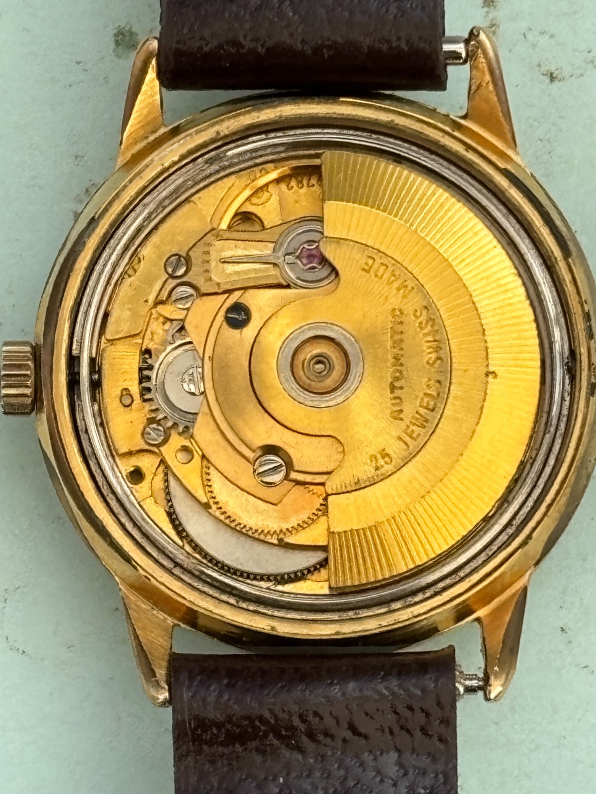 BeMar Eta 2782 automatic 25 jewel wristwatch ticks Sold as project READ