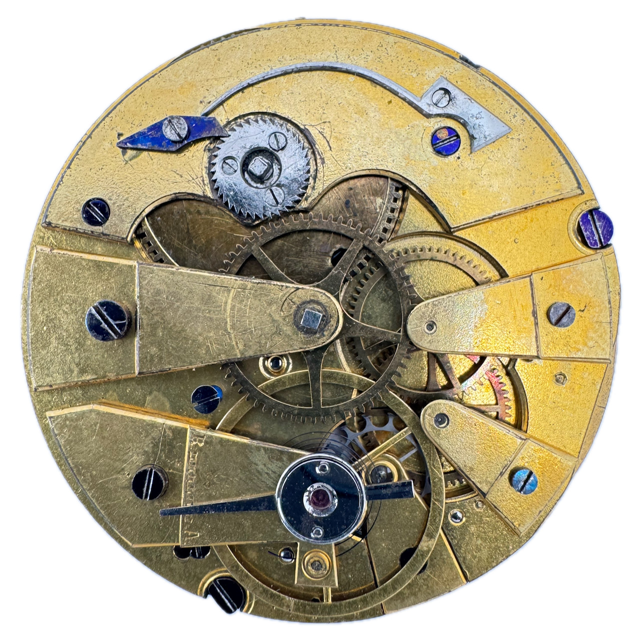 Antique 42mm Unbranded Key Wind Swiss Lever Escapement Pocket Watch Movement