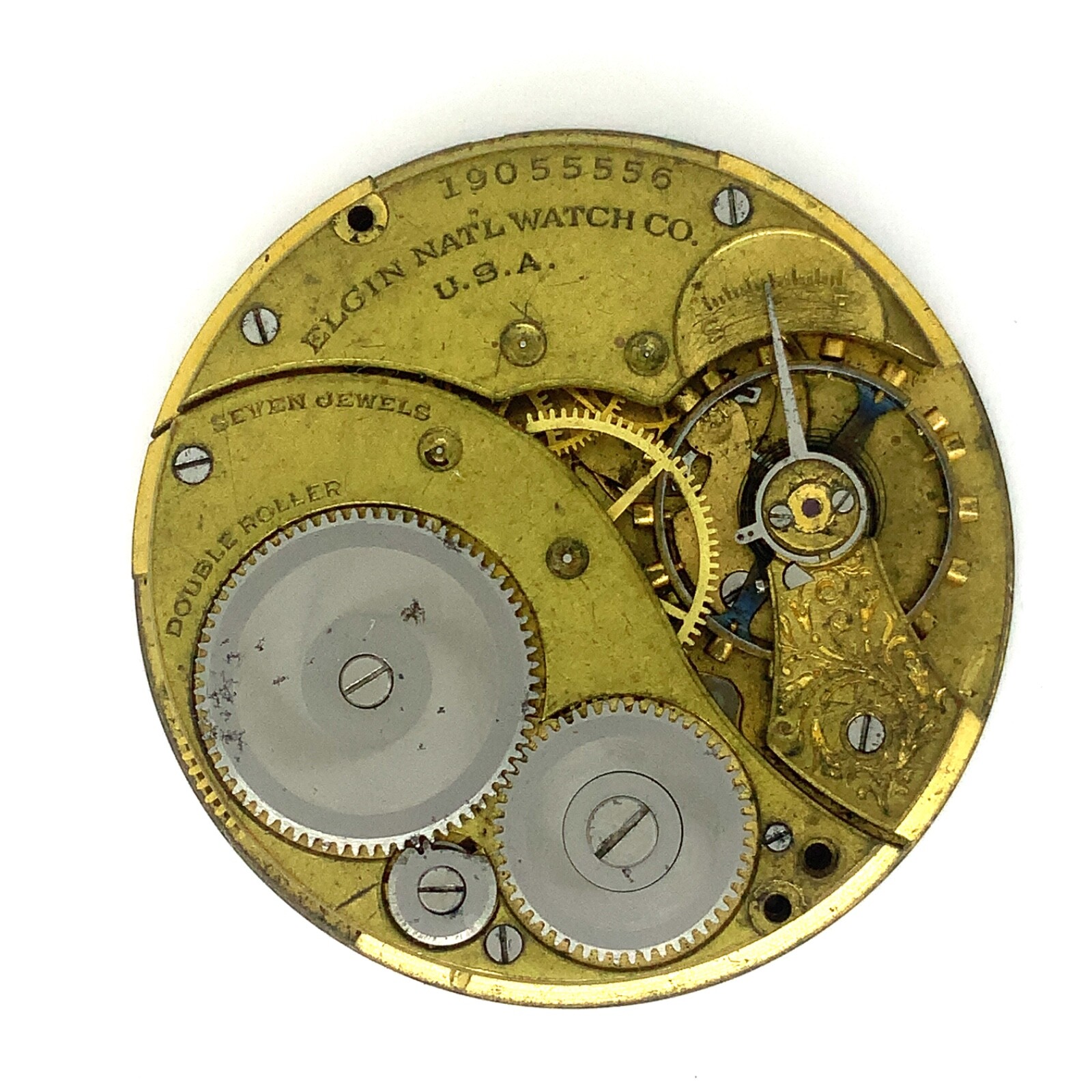 Antique 1917 Elgin, Model 3, Grade 311, 12s, 7J, Pocket Watch Movement *PARTS*
