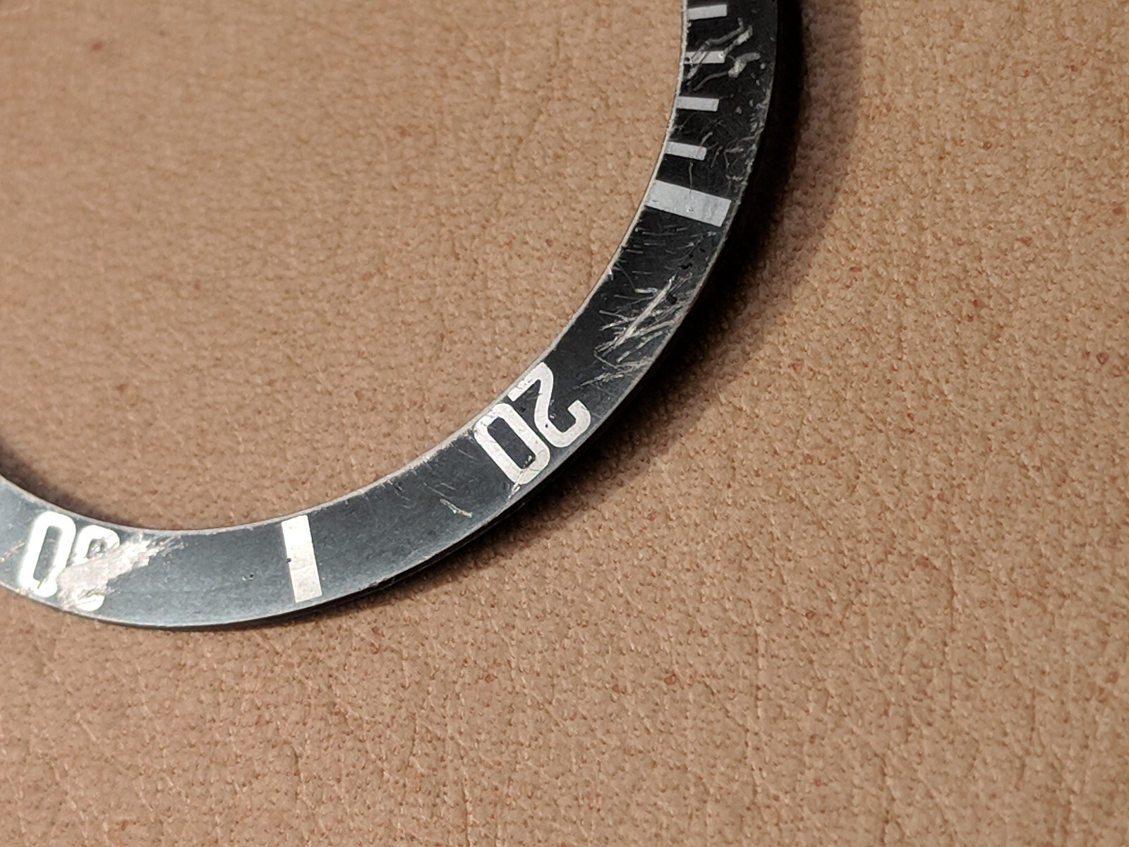 AFTERMARKET DAMAGED Faded Long 5 Bezel Insert For Rolex MF 5513 ***READ BELOW***