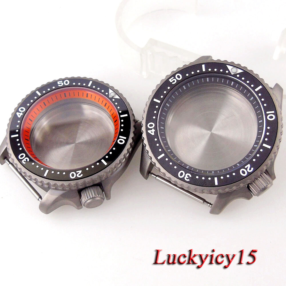 41mm 200m Waterproof Dive Titanium Watch Case For Men Sapphire Glass 120 Clicks