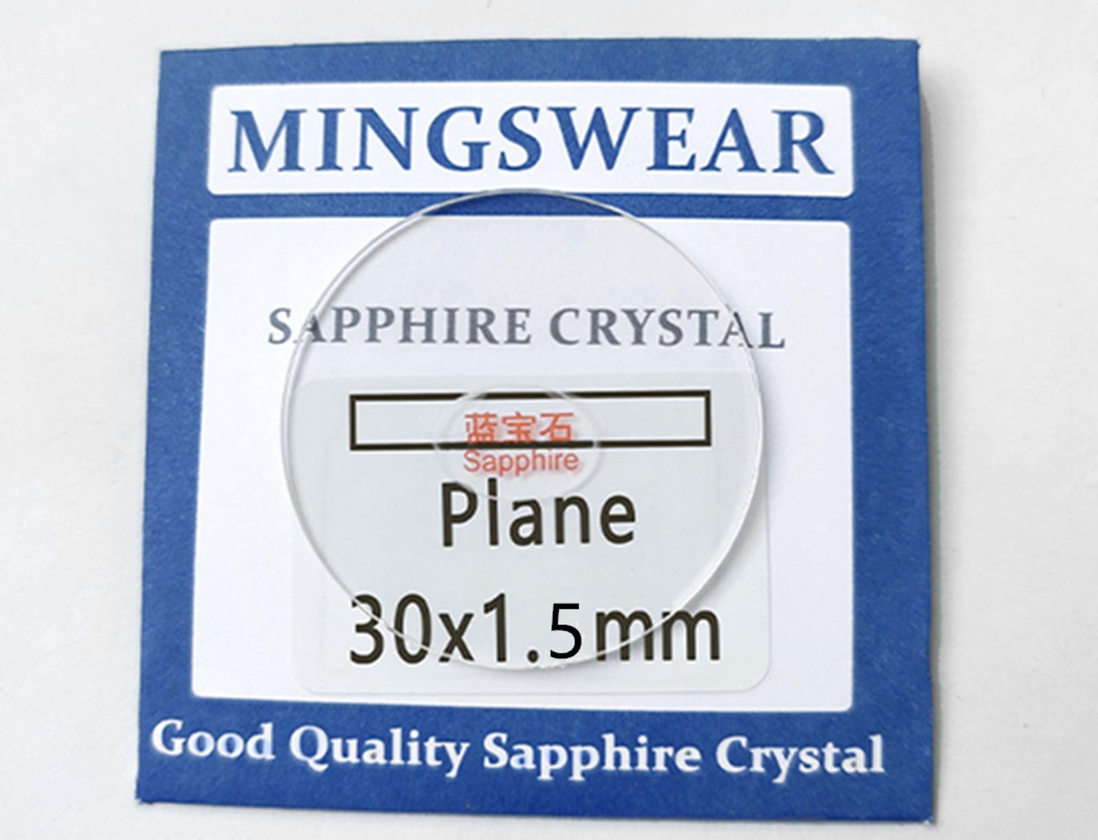 28-36.5mm Diameter Sapphire Watch Glass 1.5mm Edge Thickness 14-Sizes Assorted