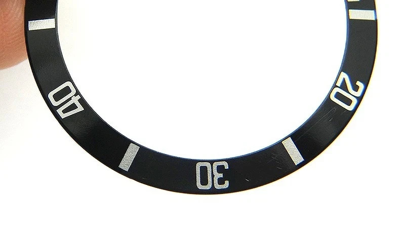 Genuine Rolex Submariner 16610 16800 168000 Flat 4 Black Bezel Insert OCWC#4122