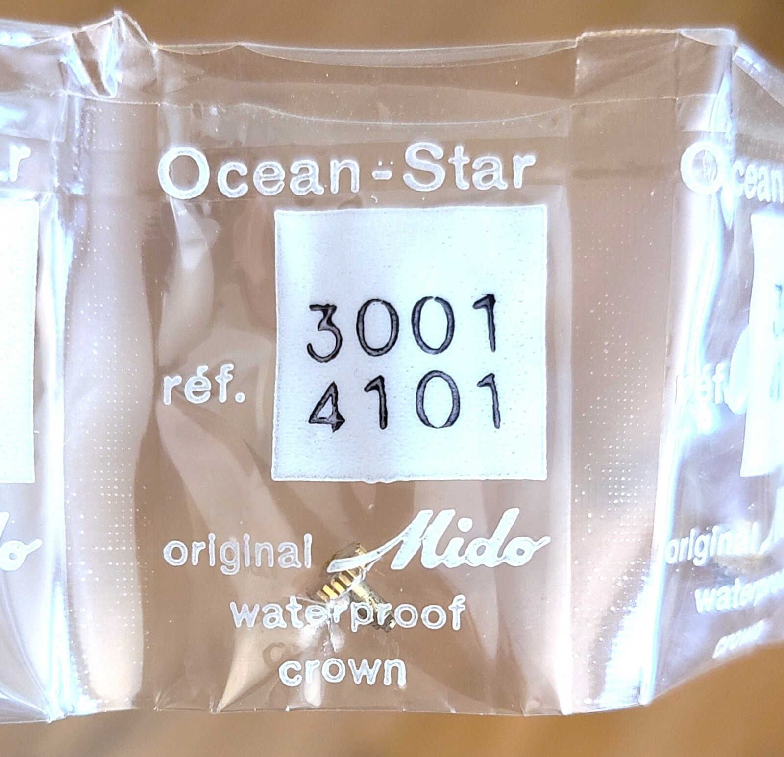Mido Ocean-Star Crown Ref. 3001 4101 – Gold Waterproof – NOS SEALED