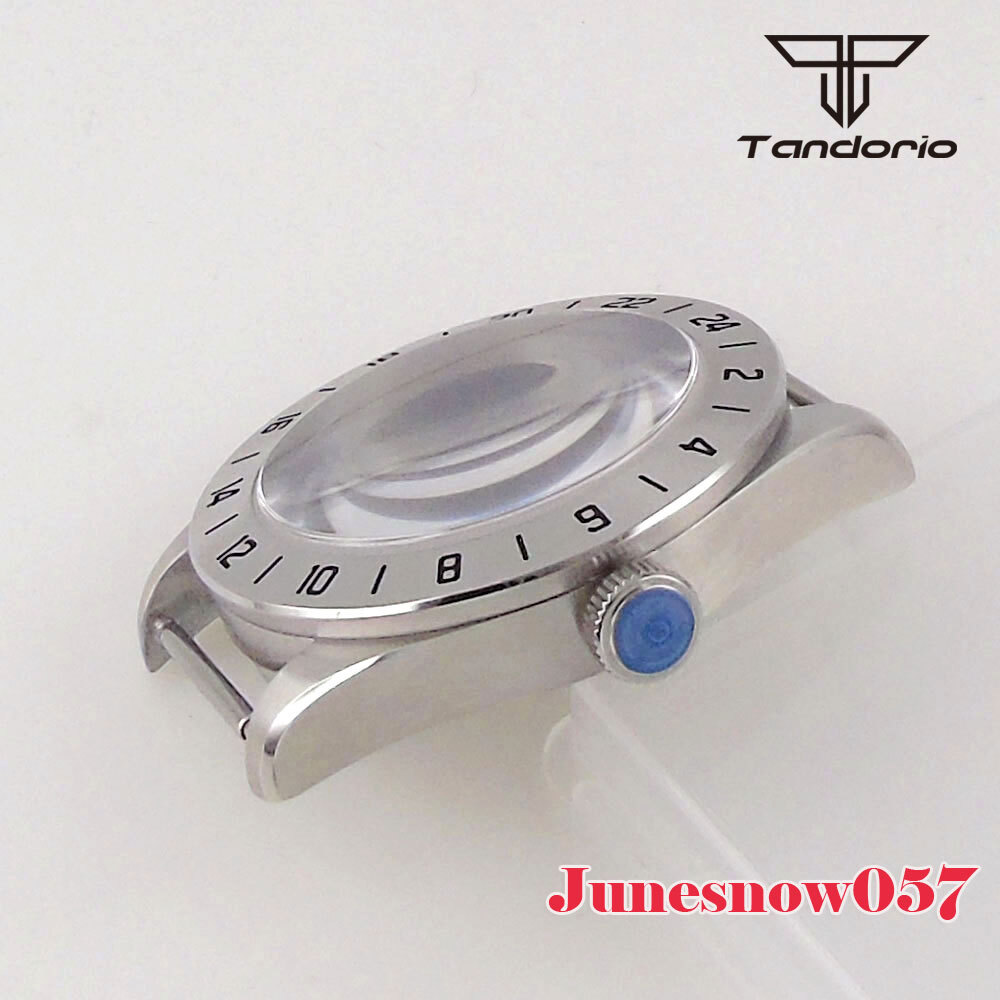 Domed Sapphire Glass For NH35A NH36A ETA2824 316L Steel 39mm Watch Case Brushed