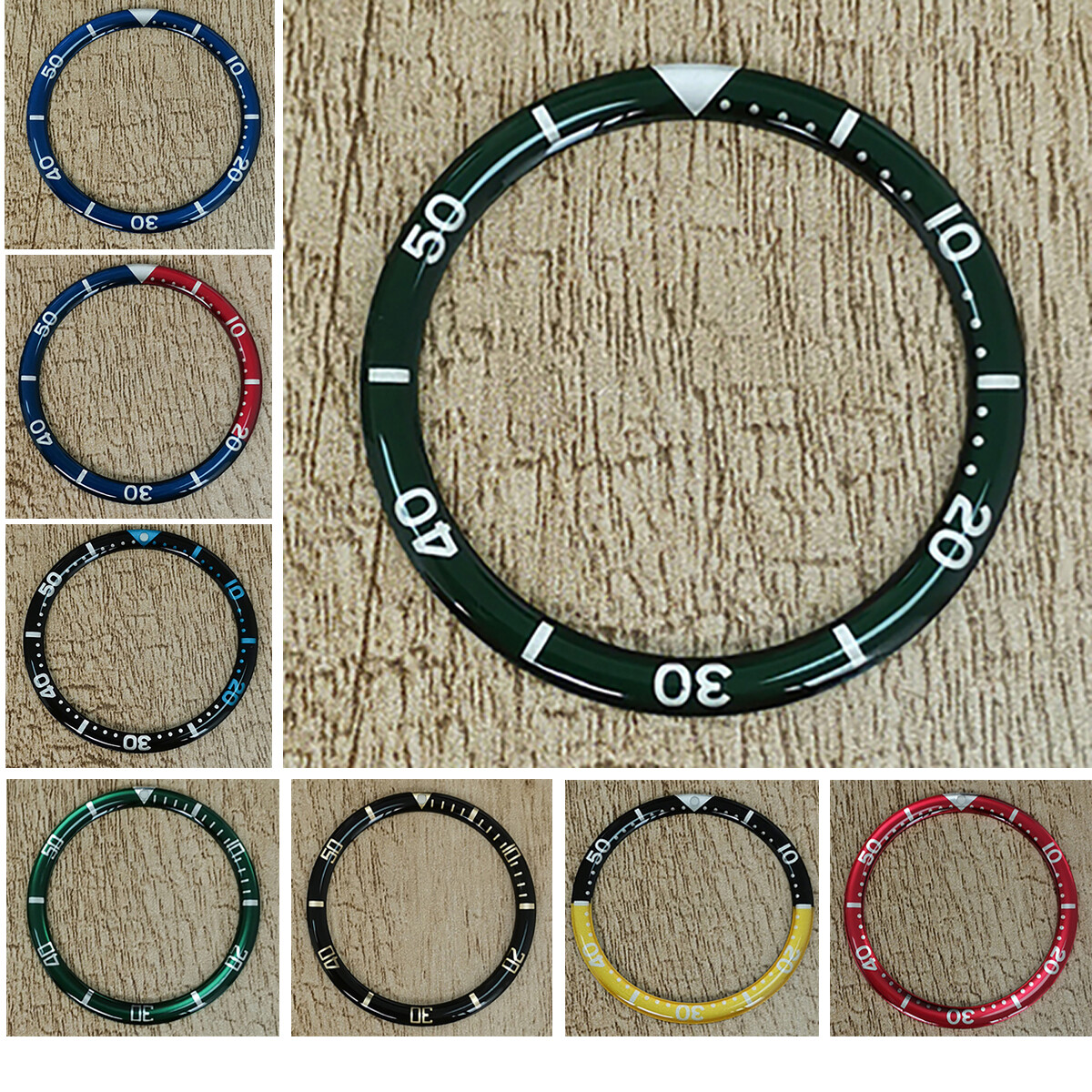 Watch Bezel Rounded Curved Plastic Aluminum Bezel Insert Ring Outer Diameter39mm