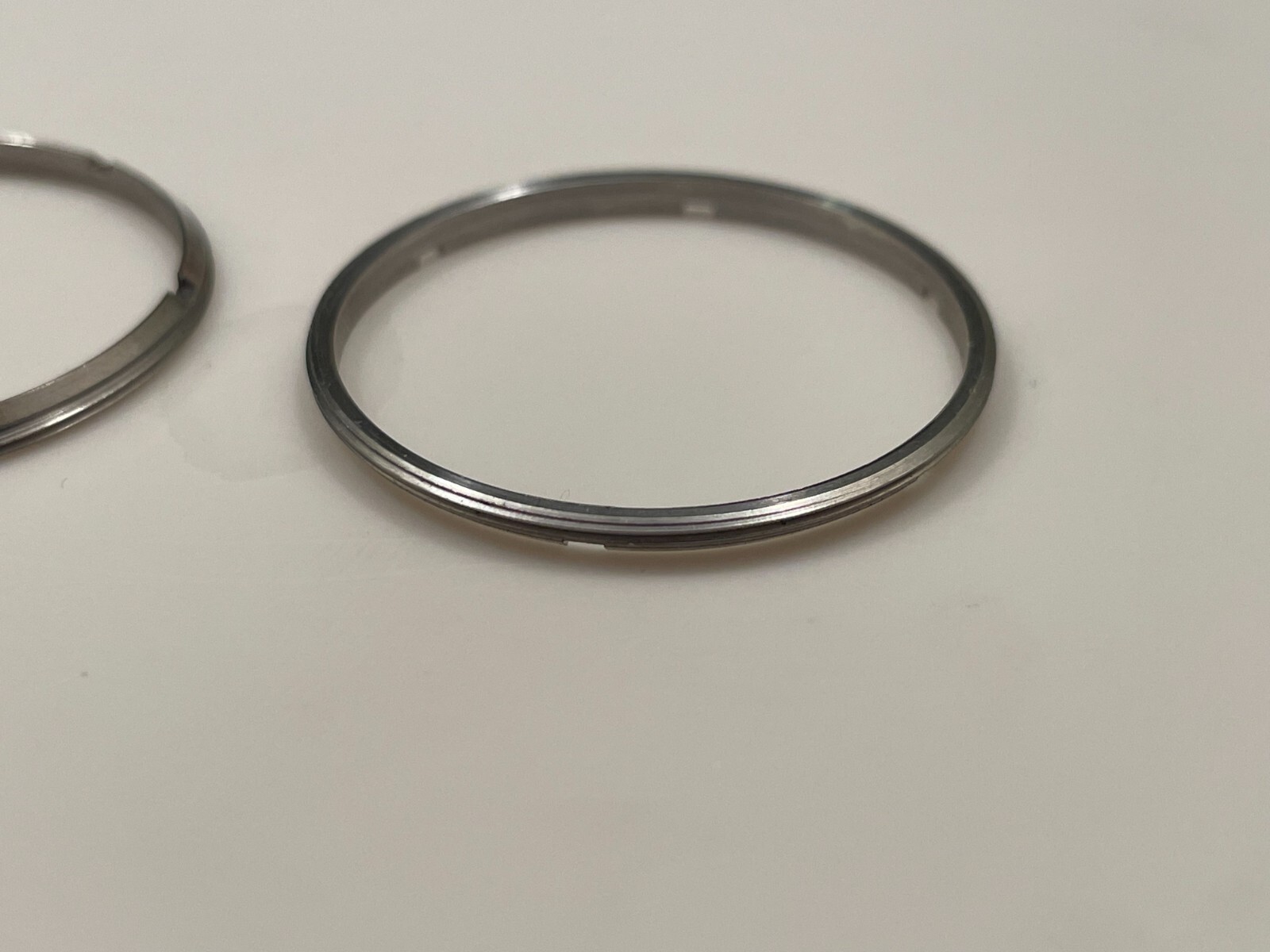 Bulova Accutron TWO Case Back Rings for watch, 214 CAL 2182 for parts stainless