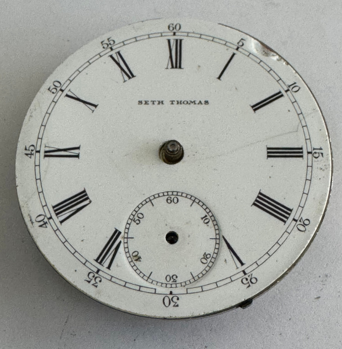 VINTAGE 18 SIZE SETH THOMAS T/T POCKET WATCH MOVEMENT GR. 107 NOT RUNNING