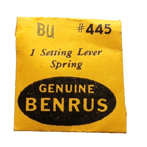 BENRUS BU Setting Lever Spring Set Bridge watch part #445/599 fit Bulova 6EA 6EB