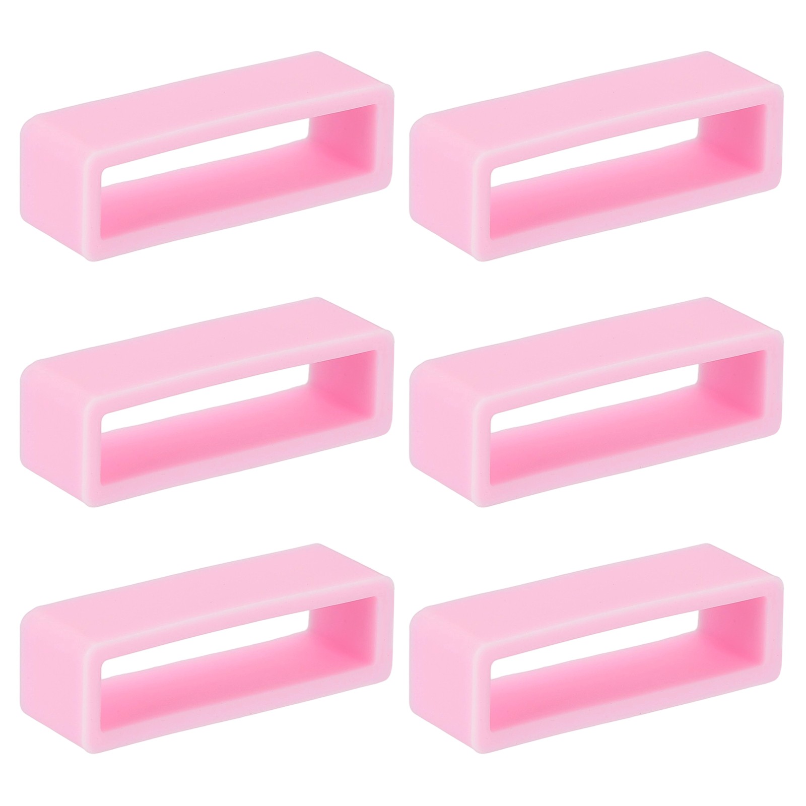 6Pcs Silicone Watch Bands 26mm Replacement Pink for Brand