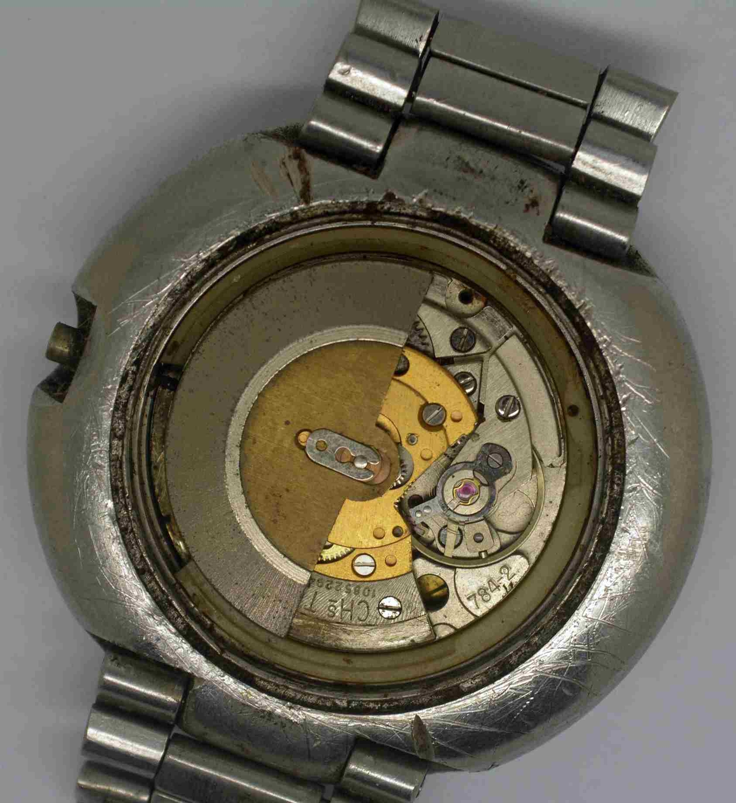VTG TISSOT SEASTAR Steel Wristwatch. Cal: 784-2. For Repairs