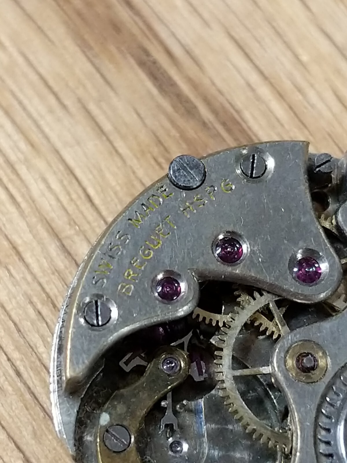 Antique Breguet HSPG military watch movement for parts