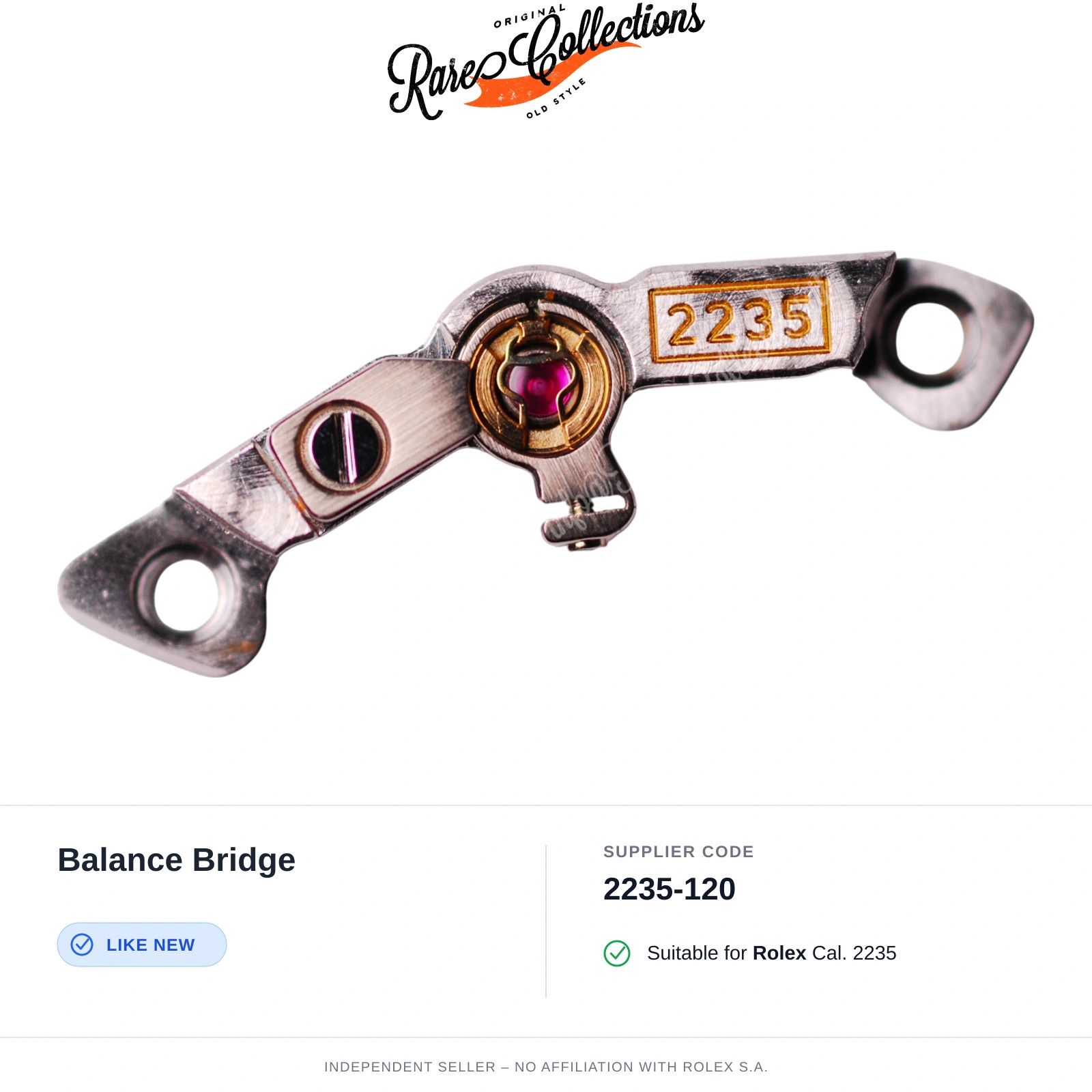 Balance Bridge for Rolex (cod. 2235-120) — Excellent Condition