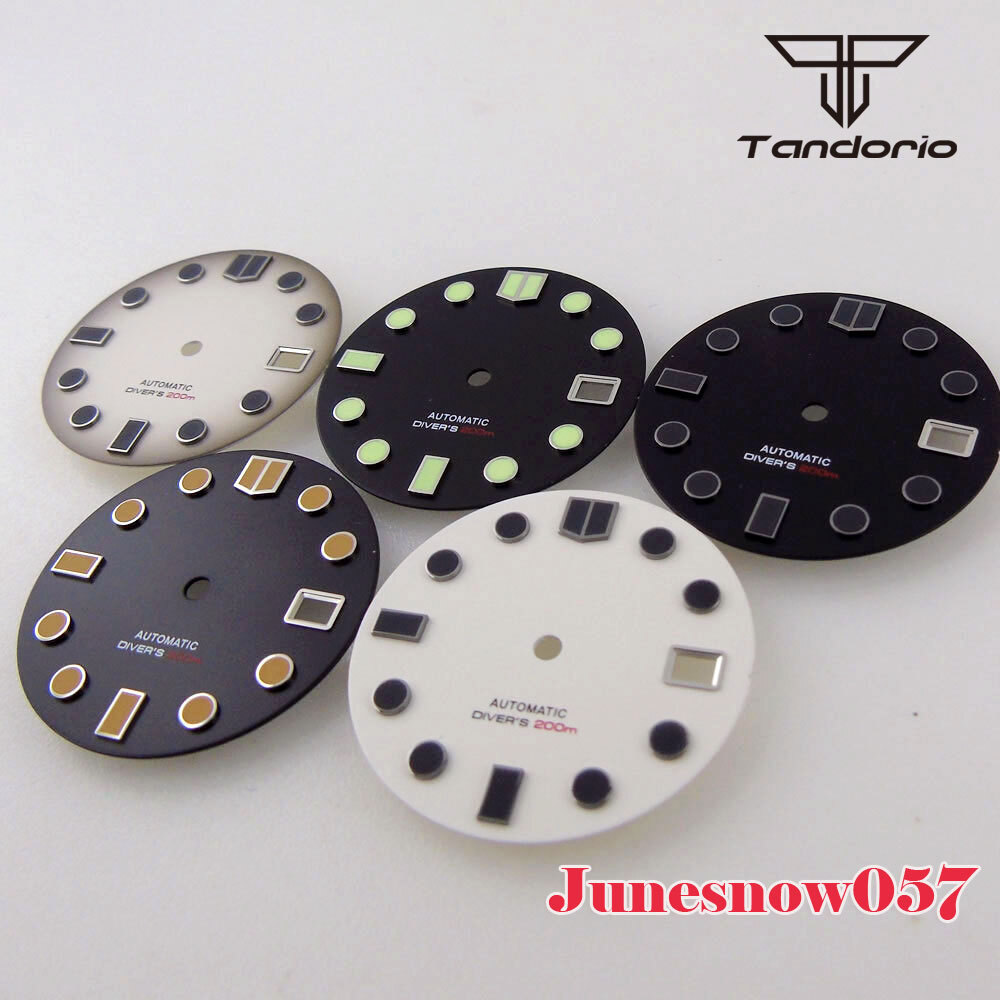 Accessories Parts 29mm Sterile White/Black Men Watch Dial Fit NH35A NH36A SKX007