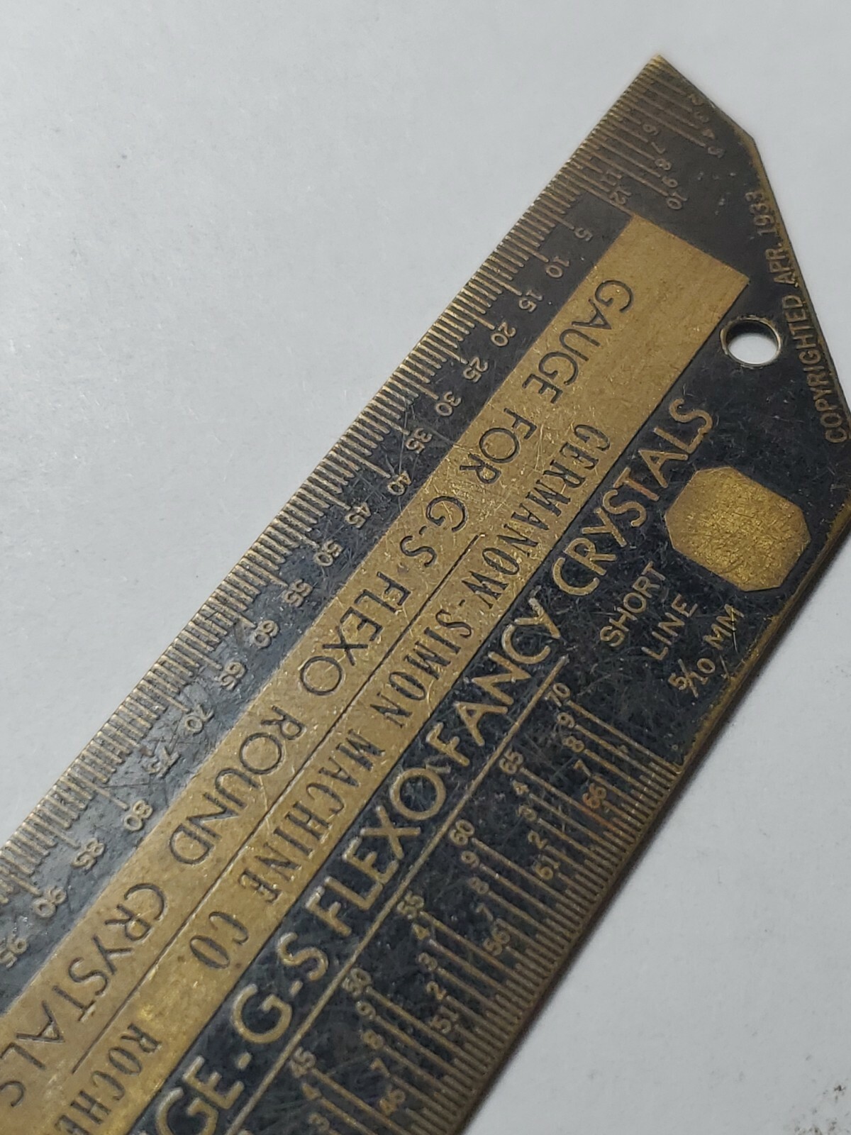 VTG GERMANOW-SIMON WATCH MAKERS GAUGE FOR G-S FLEXO ROUND CRYSTALS