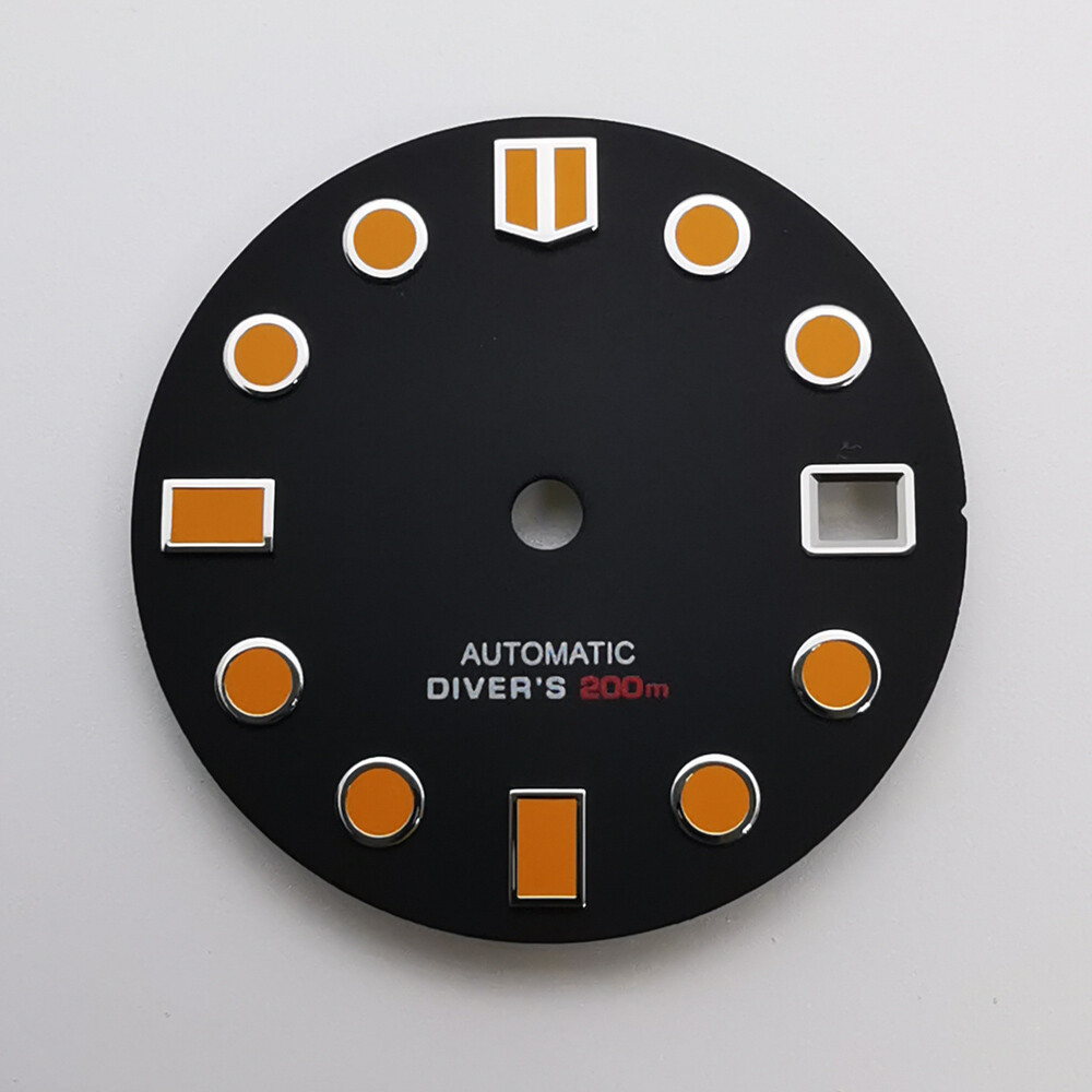 28.5mm black gray white sterile watch dial fit NH35 movement