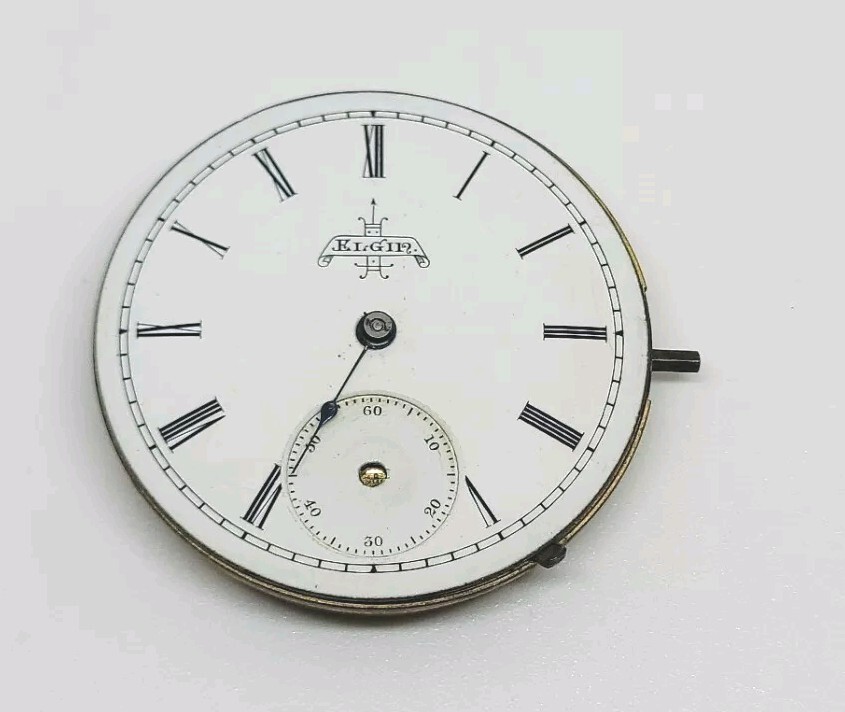 1891 Elgin Model 1 Grade 94 11J 6s Pocket Watch Movement For Parts Or Repair