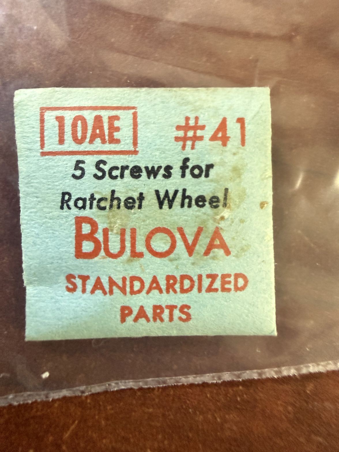 Bulova 10AE Screws For Ratchet Wheel #41 NOS Genuine Vintage Watch Part NEW